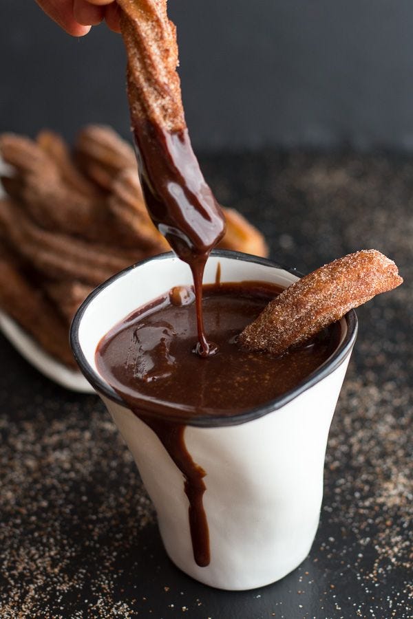Churros with Chocolate Dulce de Leche