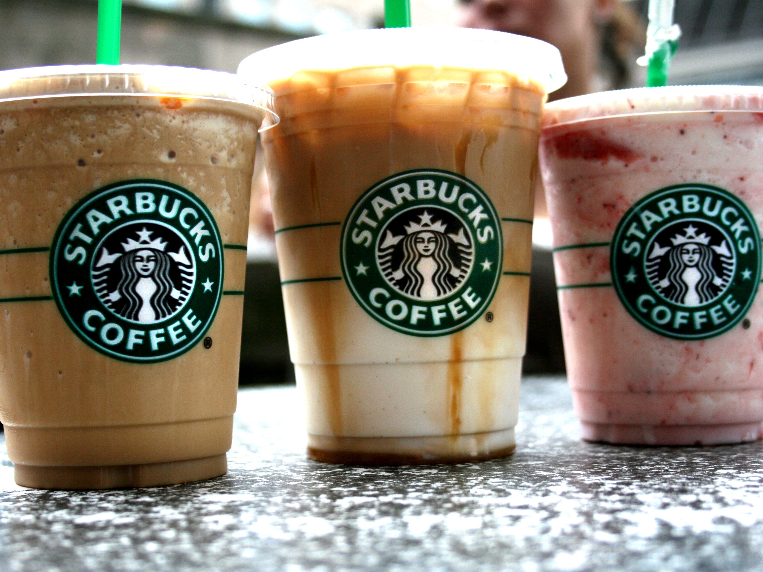 starbucks frappuccino cup sizes