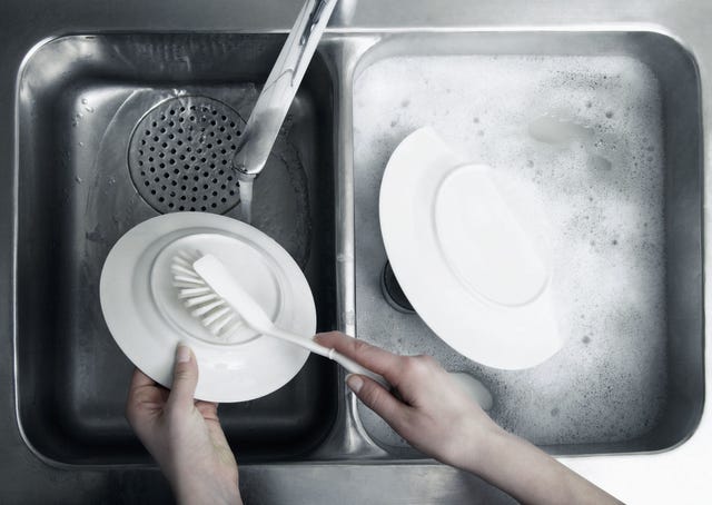 Washing dishes