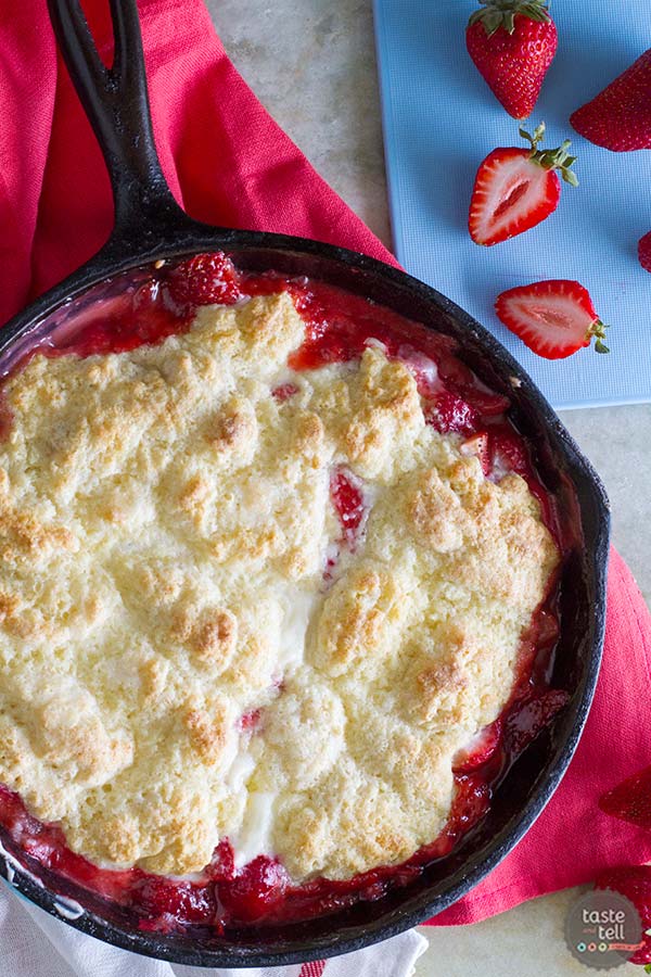 Strawberries and Cream Cobbler