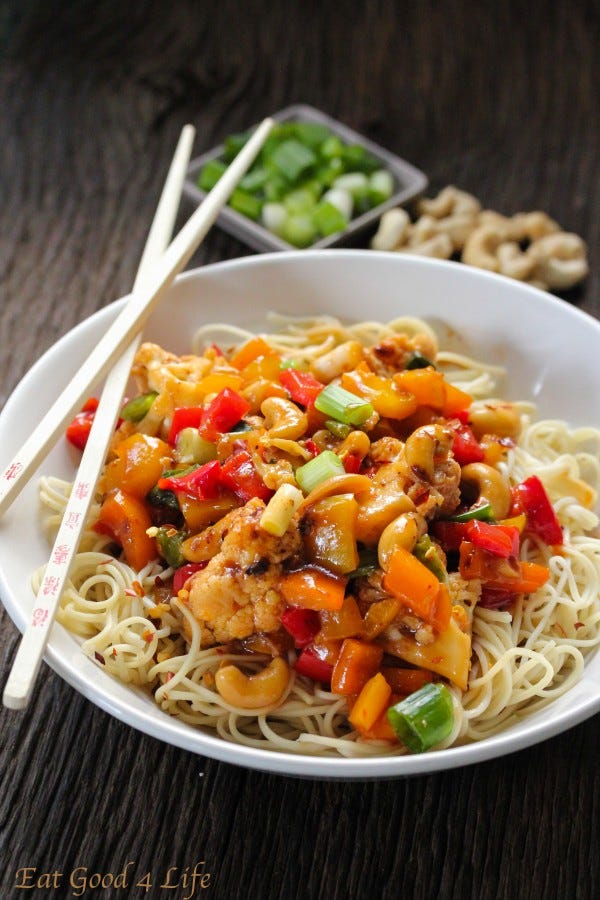 You won't even notice that this zesty cauliflower kung pao is chicken-less.
 Get the recipe from Eat Good 4 Life.