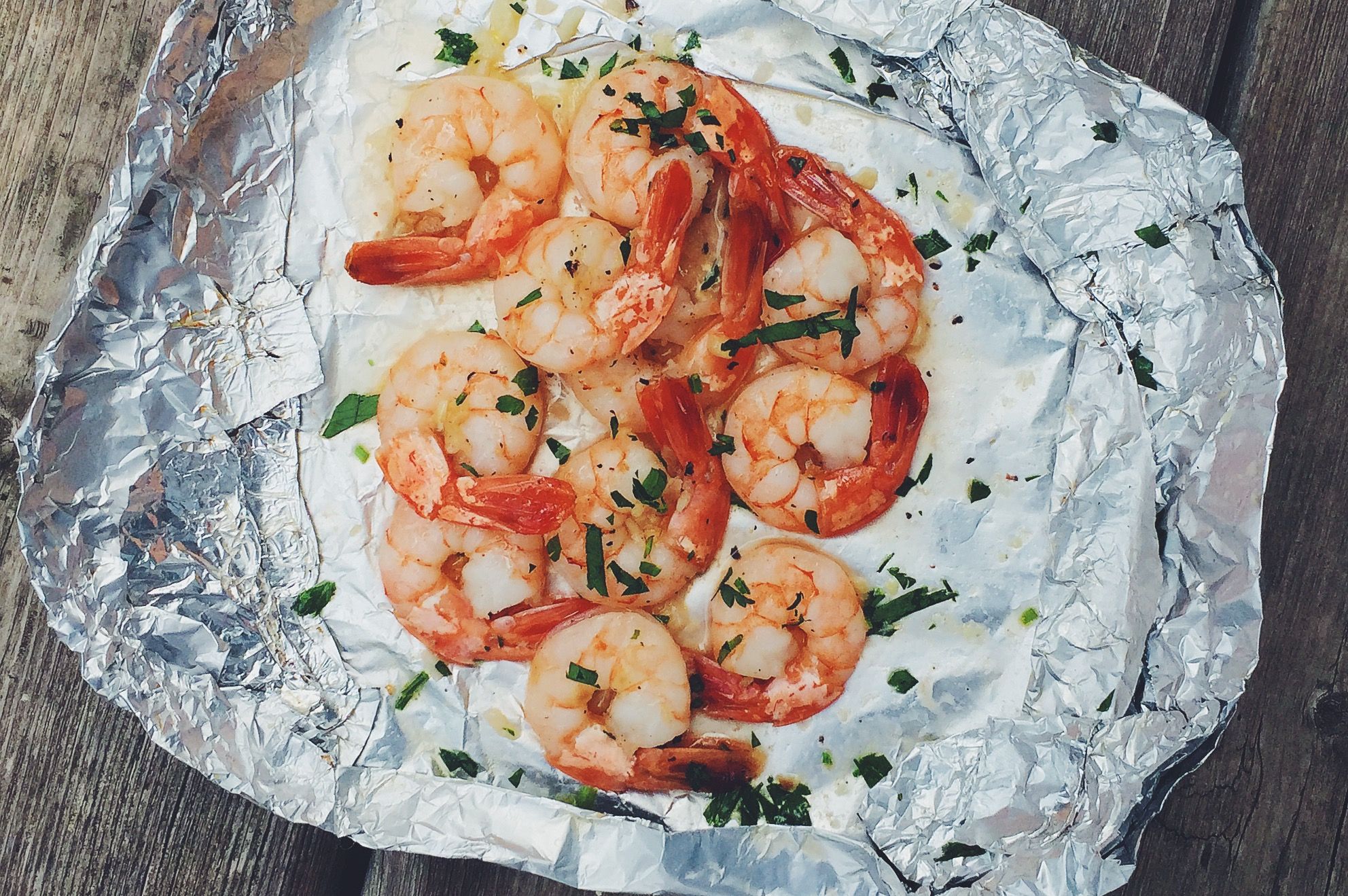 Best Foil Pack Butter Garlic Shrimp Recipe How To Make Foil Pack Butter Garlic Shrimp Delish Com