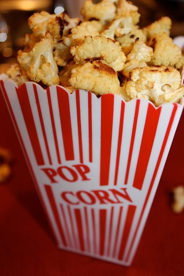 <p>The healthy (but still delicious) movie snack.</p><p>Get the recipe from <a href="http://creativeandhealthyfunfood.com/cauliflower-popcorn/">Creative and Healthy Fun Food</a><a href="http://rawmanda.com/spicy-buffalo-cauliflower-popcorn/?utm_source=community%20board&utm_medium=spicy%20buffalo%20cauliflower&utm_campaign=pinterest"></a>.</p>