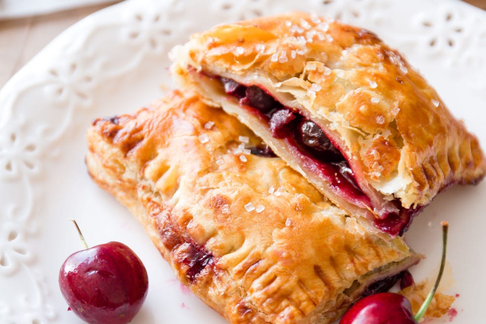 cherry puff pastry pies