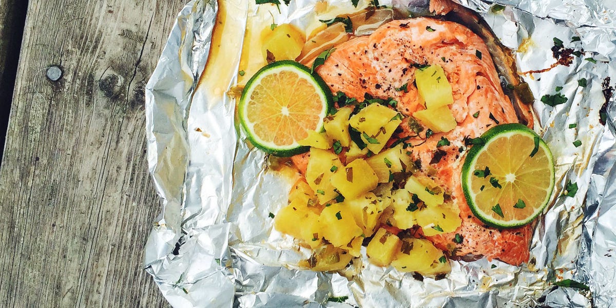 Best Foil Pack Salmon with Pineapple Salsa Recipe-How to Make Foil Pack