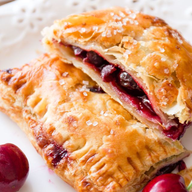 Cherry Puff Pastry Pies - How to Make Cherry Puff Pastry Pies