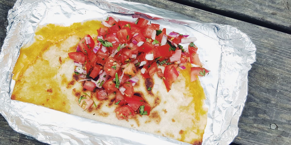 Foil Pack Cheese Quesadilla with Fresh Salsa