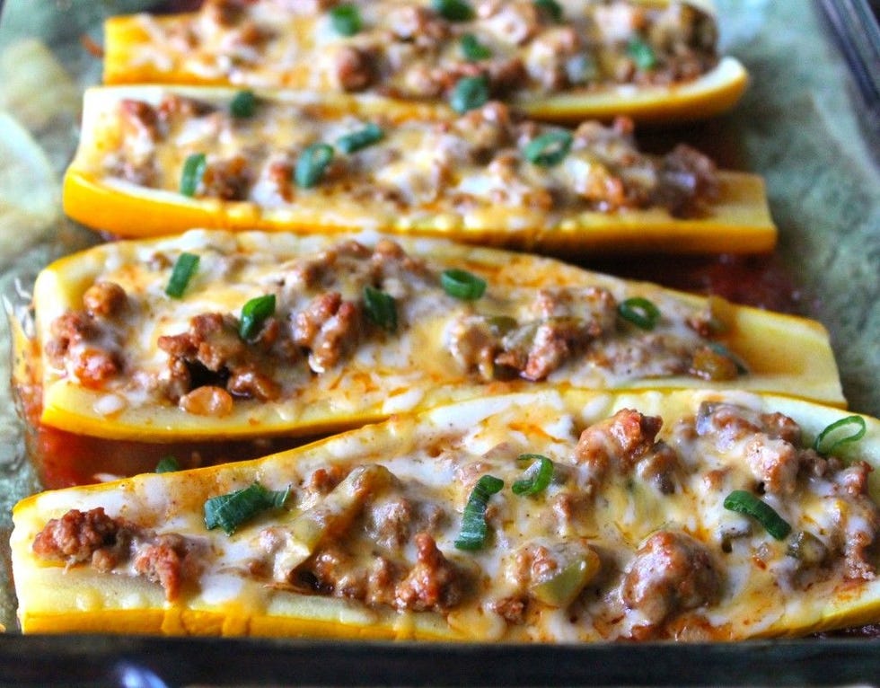 <p>Tacos are appropriate in ANY form.<span></span></p><p>Get the recipe from <a href="http://smilesandwich.com/2014/07/22/taco-stuffed-summer-squash-boats/">Smile Sandwich</a>.<span></span></p>