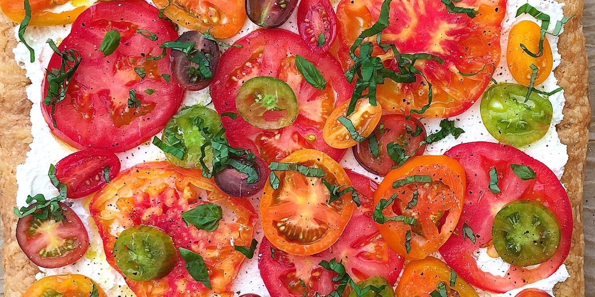 Heirloom Tomato Tart with Ricotta and Basil