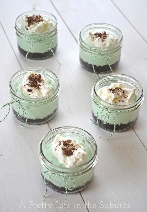 No-Bake Mini Grasshopper Pies