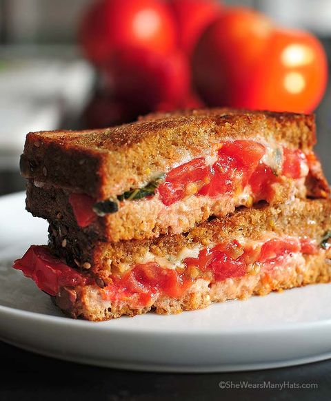 Mozzarella Tomato Basil Sandwich
