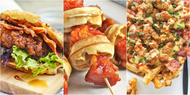 Chicken & Waffles Collage