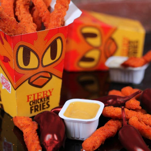 Food, Ingredient, Fried food, Ketchup, Orange, Finger food, Dish, Cuisine, Fast food, Deep frying, 