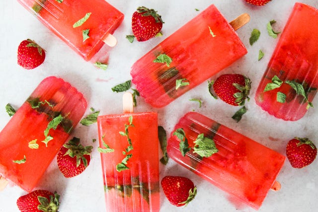 strawberry mojito pops