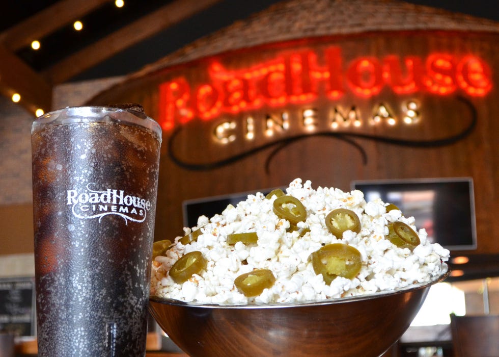 Display device, Amber, Signage, Electronic signage, Popcorn, Neon sign, Cylinder, Tin, Neon, Recipe, 