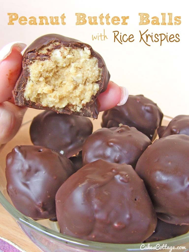 Peanut Butter Balls with Rice Krispies