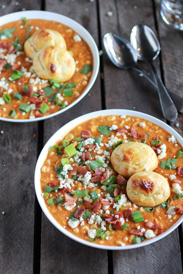 Buffalo Chicken Corn Chowder
