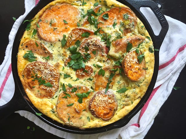 roasted sweet potato frittata
