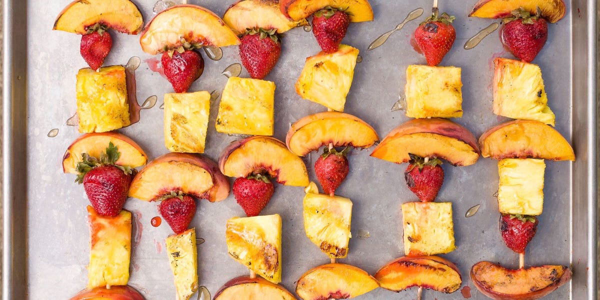 Grilled Summer Fruit Kebabs