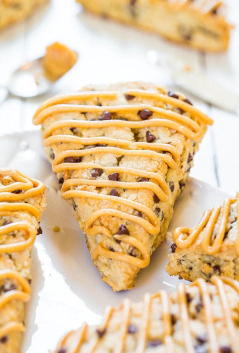 Peanut Butter Chocolate Chip Scones