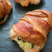 Bacon-Wrapped Chicken Breasts Stuffed with Zucchini and Fontina
