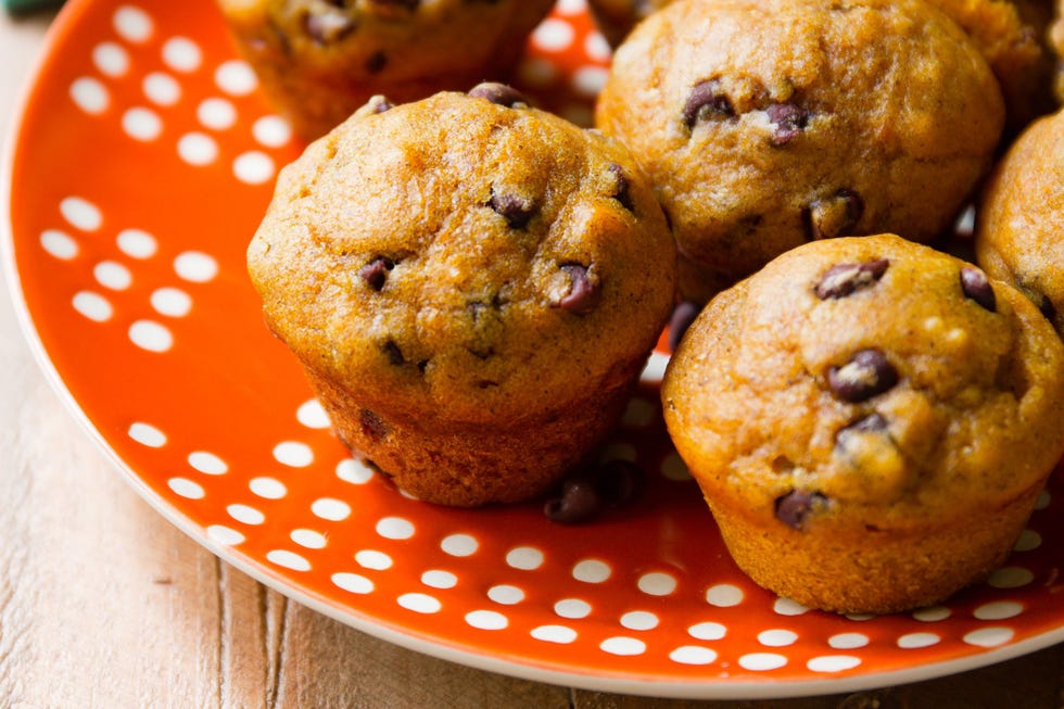 Mini Pumpkin Chocolate Chip Muffins