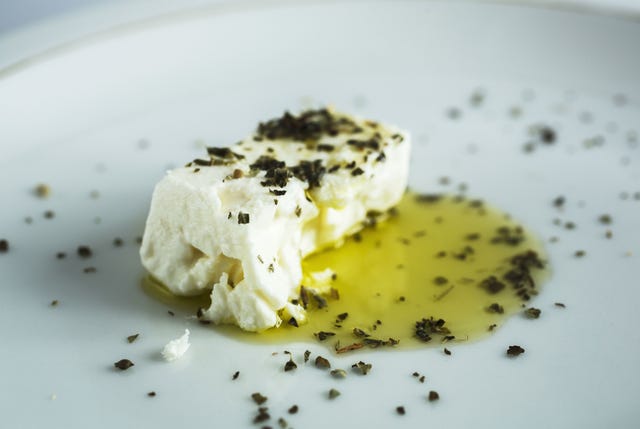 Feta cheese and olive oil