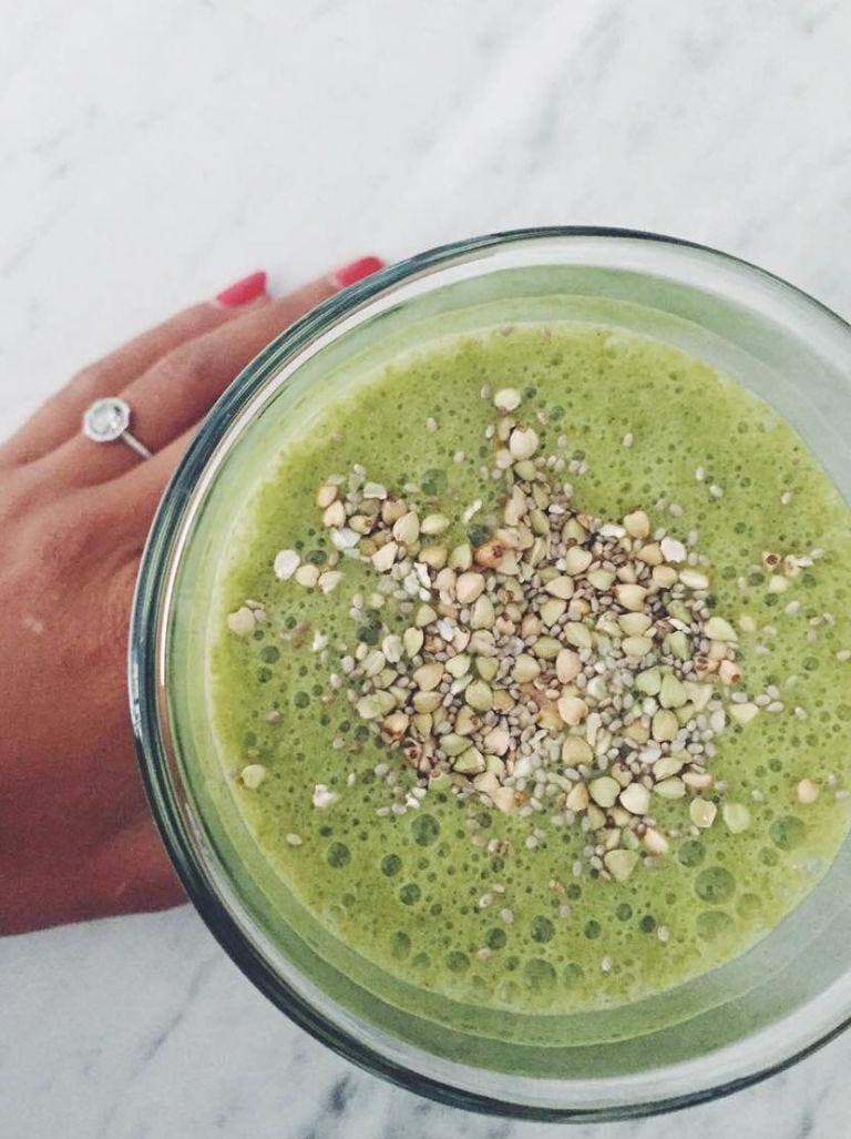 vanilla almond green smoothie
