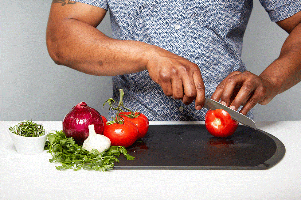 <p>Ideal for slicing soft, squish-prone vegetables or bread without the massive crumb fallout, a serrated knife is a must-have for serving beautiful food. Zwillig's sigma-forging and ice-hardening processes promise a dependable blade and, best of all, it's dishwasher safe for easy cleanup (<em>mis en place </em>is everything, after all). </p><p><strong>Pro tip</strong>: "Use the tip of the knife to de-stem the tomato. It eliminates the need to use a pairing knife."</p><p><em>Zwilling J.A. Henckels Pro Utility Knife, 5", $80, <a href="http://www1.macys.com/shop/product/zwilling-j.a.-henckels-pro-utility-knife-5?ID=736316&pla_country=US&CAGPSPN=pla&CAWELAID=120156340000018868&catargetid=120156340001088038&cadevice=c&cm_mmc=Google_PLA_Home_Cookware_PLA-_-Cookware_Cutlery_Knives+-+GS_J.a.+Henckels-_-54130150624_-_-_mkwid_6FECmIgV%7Cdc_54130150624%7C-%7C6FECmIgV" target="_blank">macys.com</a></em></p>