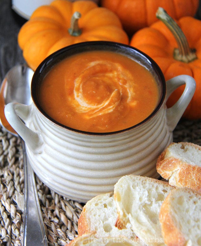 The two creamiest soups combined is basically comfort in a cup.

 Get the recipe from A Pretty Life.