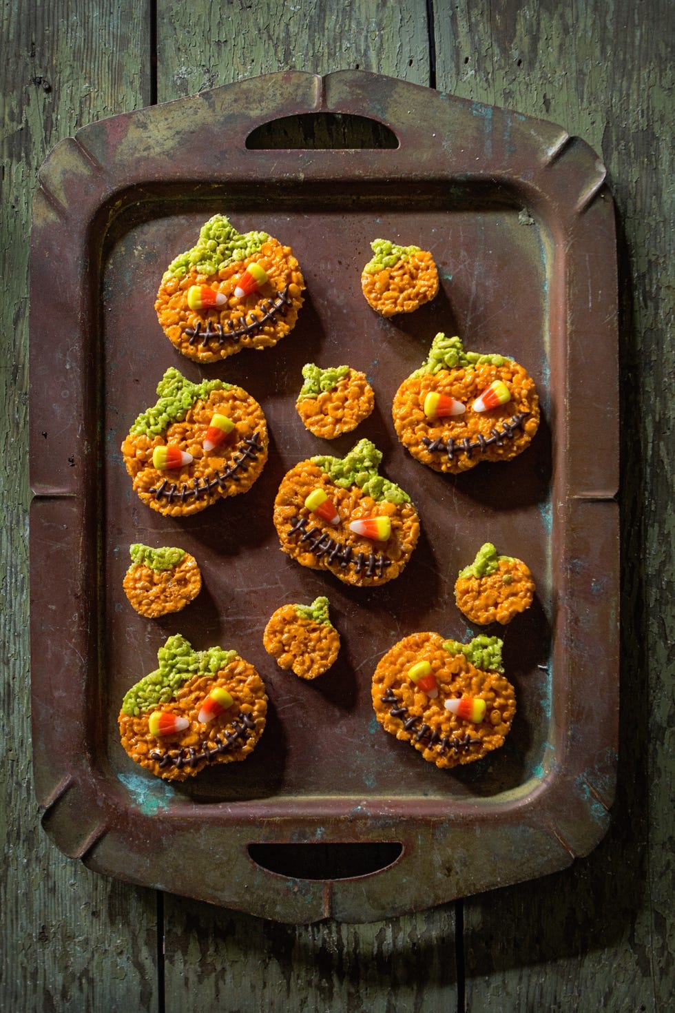jack o lantern rice krispies