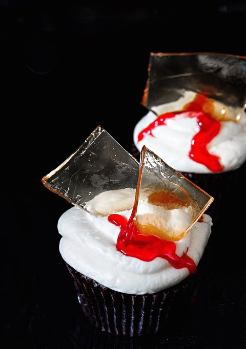 blood drip cupcakes