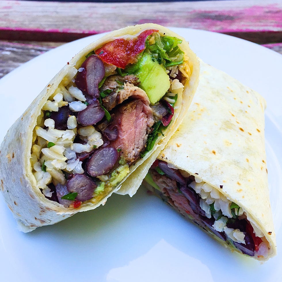 grilled steak burritos with avocado pico de gallo