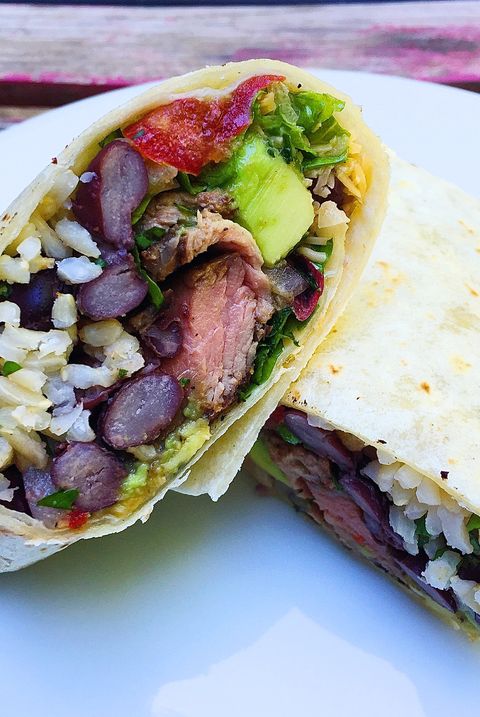 grilled steak burritos with avocado pico de gallo