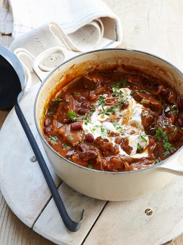 Food, Cuisine, Stew, Recipe, Dish, Cookware and bakeware, Spoon, Cooking, Soup, Meal, 