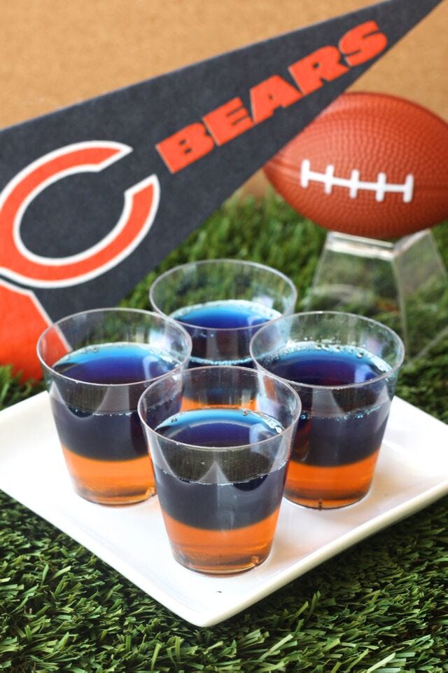 Chicago Bears Jell-O Shots