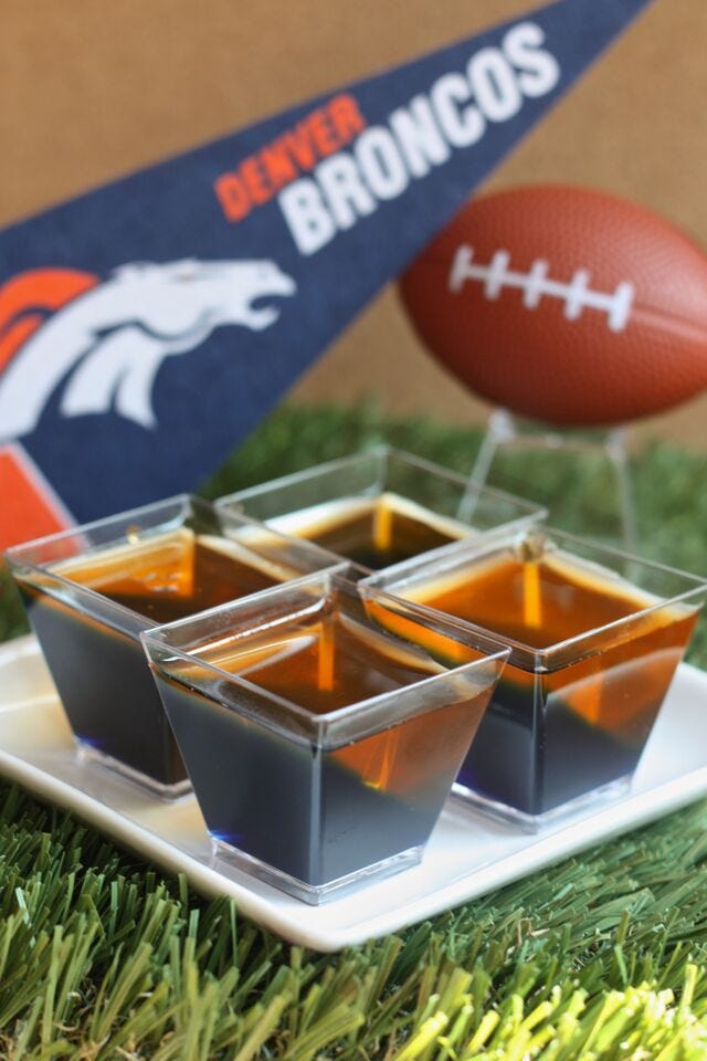 Denver Broncos Jell-O Shots