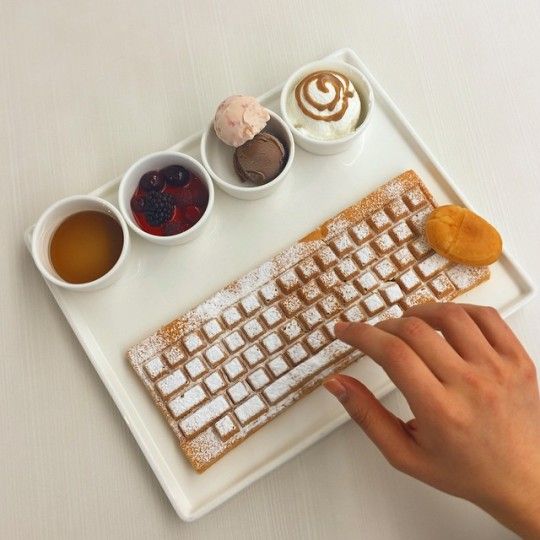 keyboard waffle iron