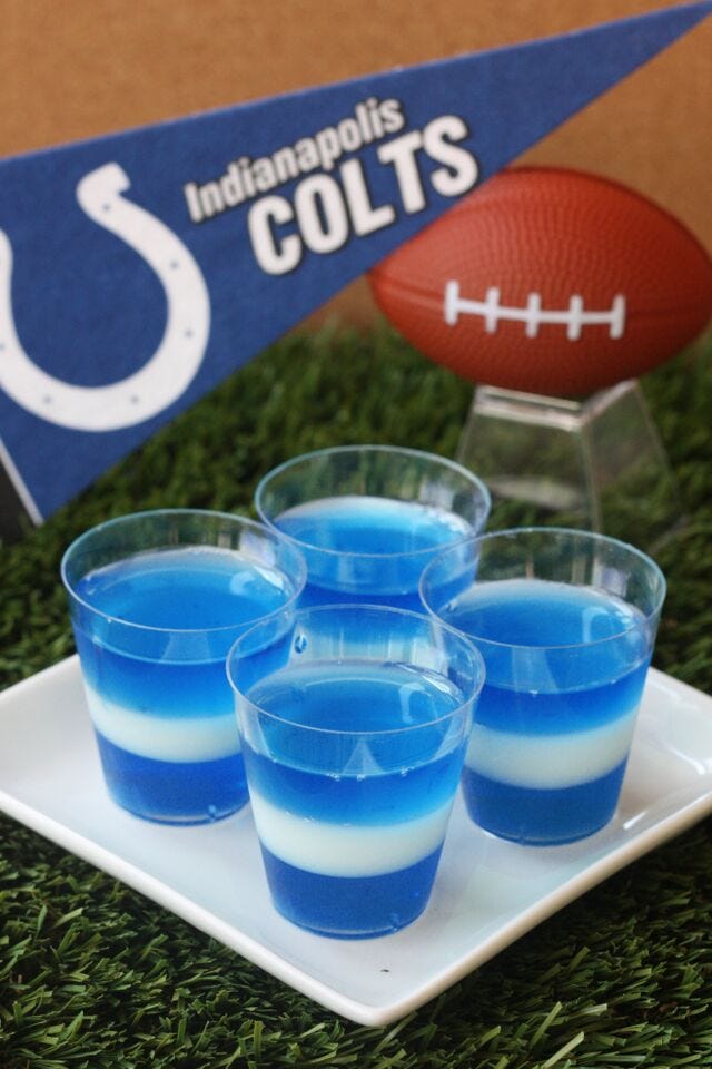 Indianapolis Colts Jell-O Shots