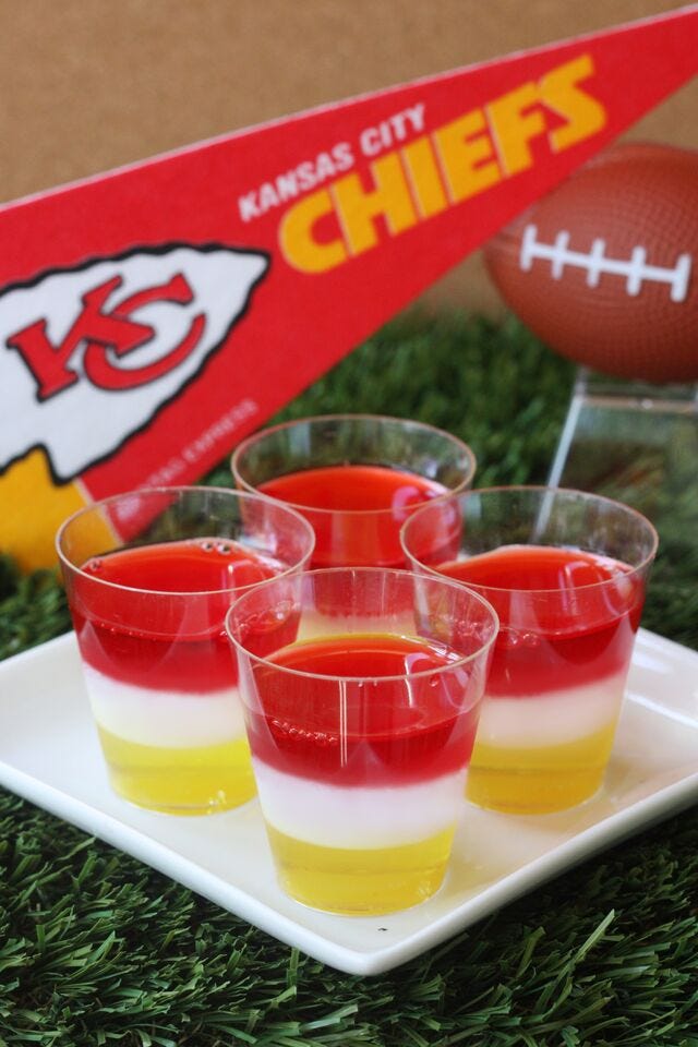 kansas city chiefs jello shots