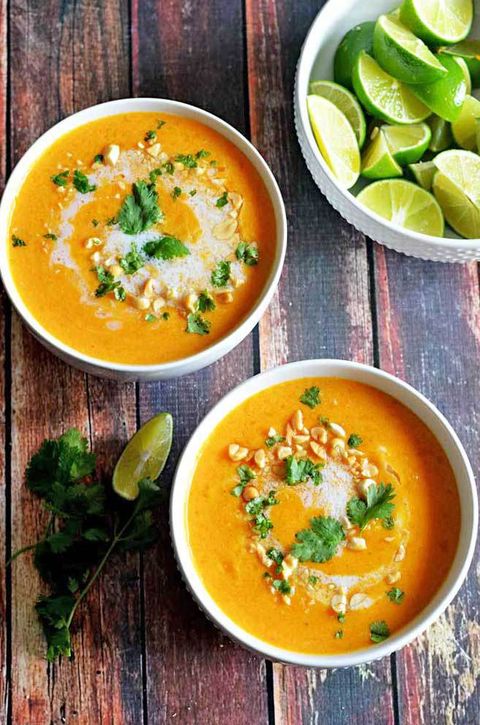 Dish, Food, Cuisine, Ingredient, Soup, Carrot and red lentil soup, Produce, Bisque, Gazpacho, Vegetarian food, 
