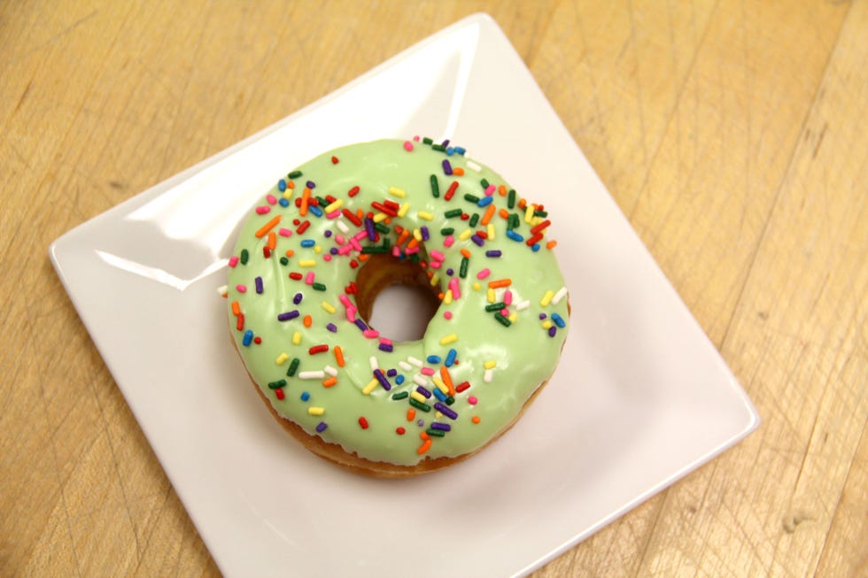 Doughnut, Cuisine, Food, Sweetness, Finger food, Dessert, Baked goods, Confectionery, Ingredient, Sprinkles, 