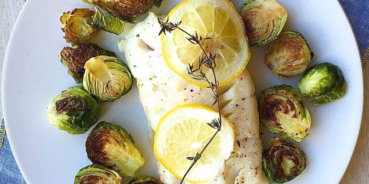 Lemony Cod with Brussels Sprouts