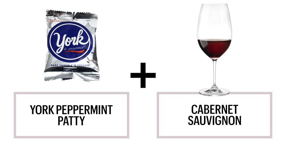 <p>"Cabernet and dark chocolate are a classic pairing," says Mekis. "The small peppermint patties surrounded by chocolate will create the optimal match with a cabernet that has a combination of earthy and eucalyptus flavors." </p><p><strong>Recommended wine:</strong> Heitz Cellars Cabernet Sauvignon 2010</p>