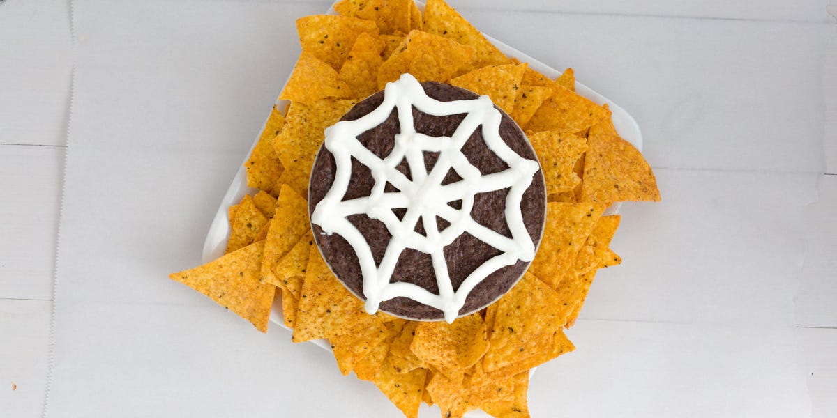 Spider Web Black Bean Dip