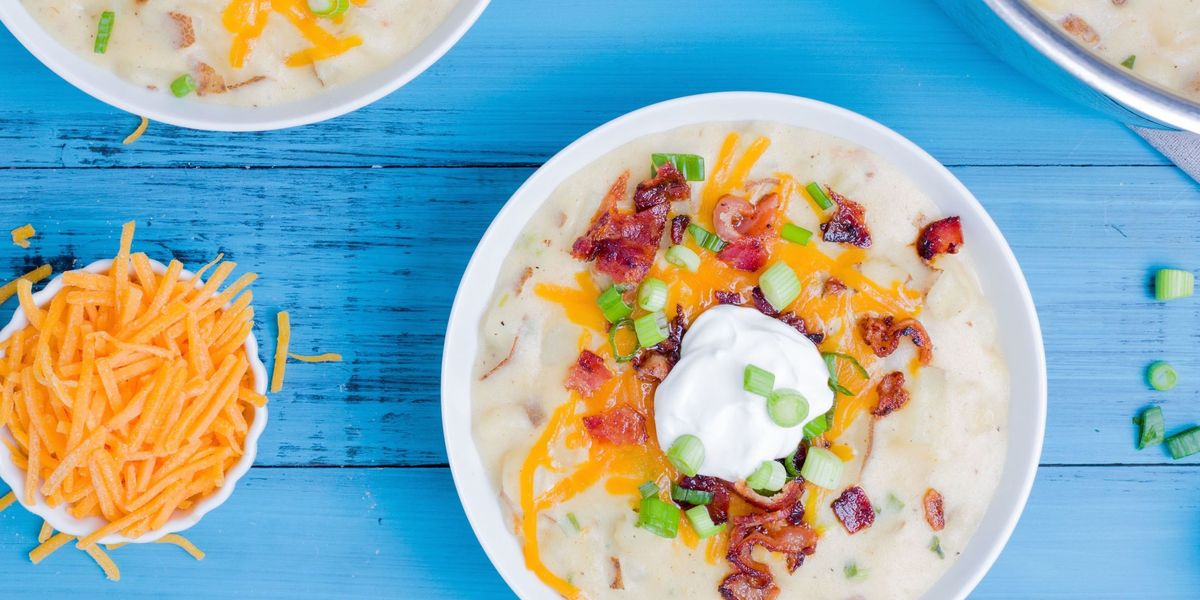 This Baked Potato Soup Is Fully Loaded