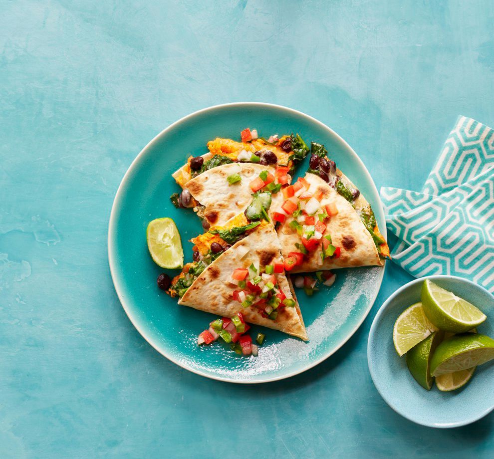 Sweet Potato, Black Bean and Spinach Quesadilla-image