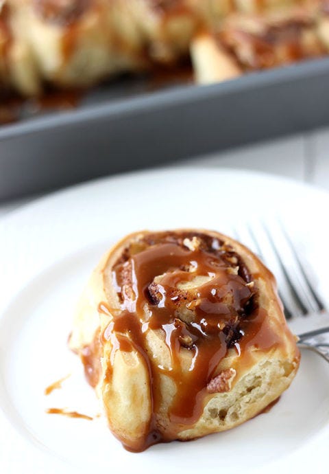 Dish, Food, Cuisine, Sweet Rolls, Sticky bun, Baked goods, Ingredient, Dessert, Glaze, Staple food, 