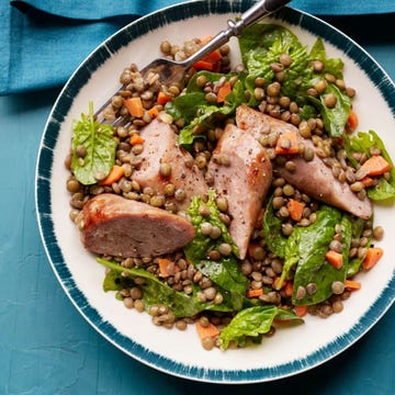 Sausage with Lentils and Spinach