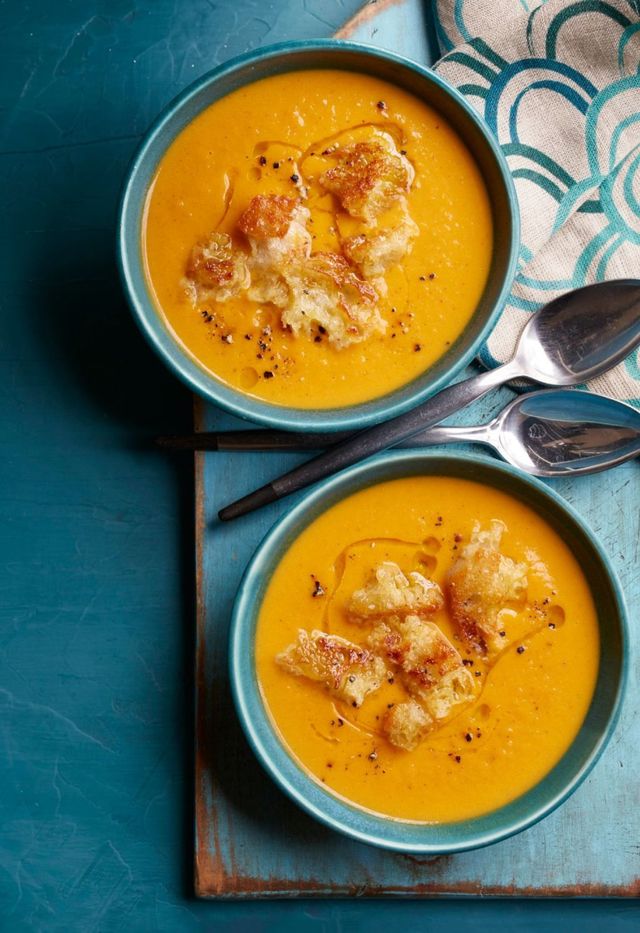 cinnamon spiced candy potato soup